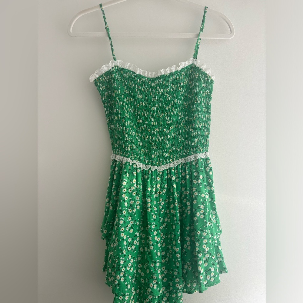 Women’s Green Floral Romper
